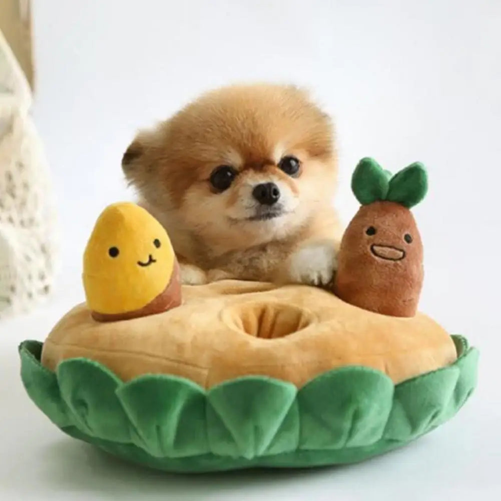 Potager Patates – Jouet Interactif en Peluche pour Chiens