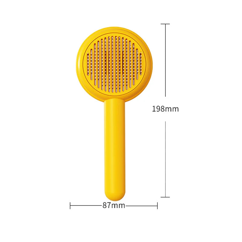 Brosse anti-peluches pour chien et chat jaune avec tailles