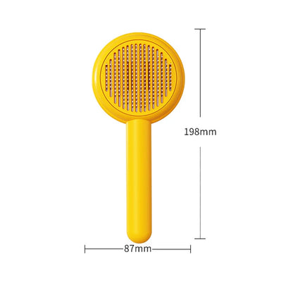 Brosse anti-peluches pour chien et chat jaune avec tailles