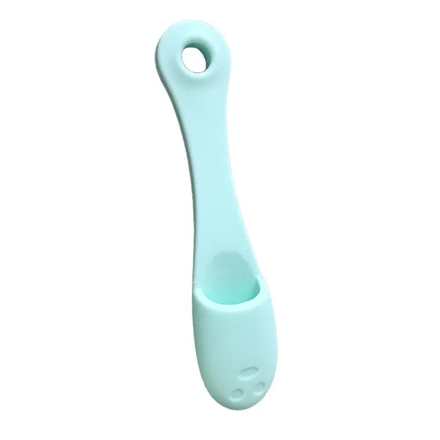 Brosse à dents de doigt douce pour chien et chat vert pastel