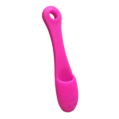 Brosse à dents de doigt douce pour chien et chat rose fuchsia