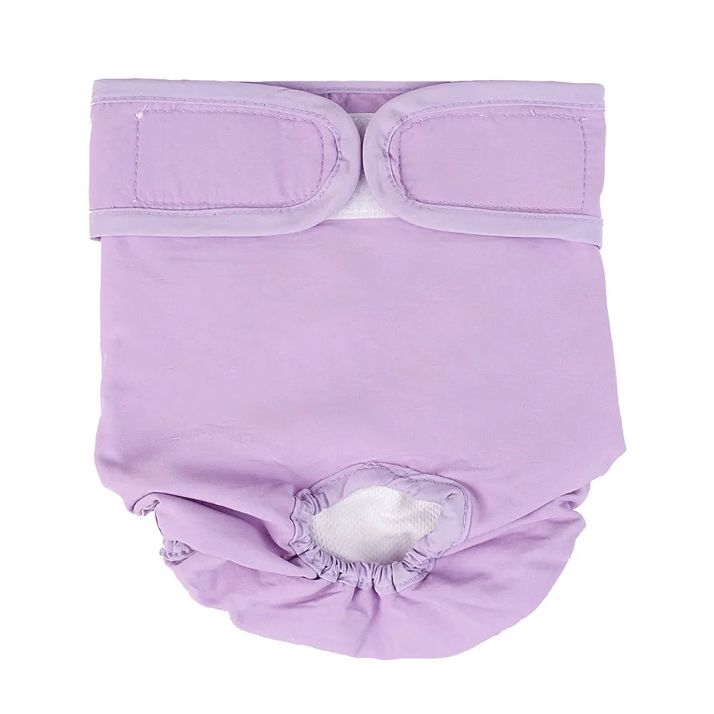 Culotte hygiénique ajustable et réutilisable pour chienne violette