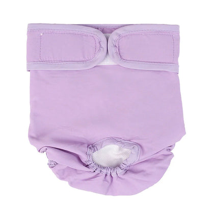 Culotte hygiénique ajustable et réutilisable pour chienne violette