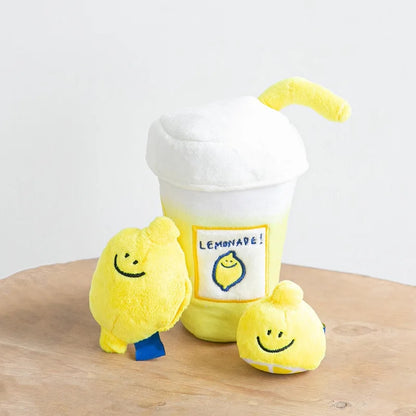 Jouet en peluche limonade pour chien avec cachettes à friandises