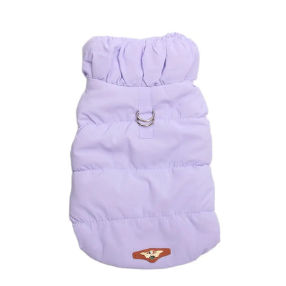 Manteau matelassé chaud pour chien lila