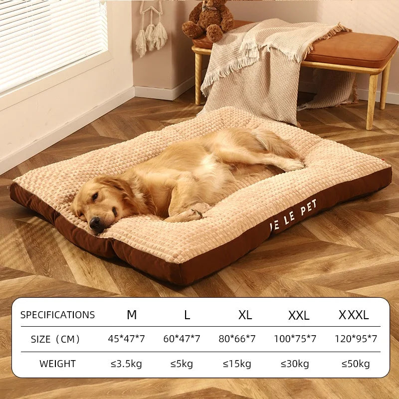 Matelas douillet pour chien marron avec tailles