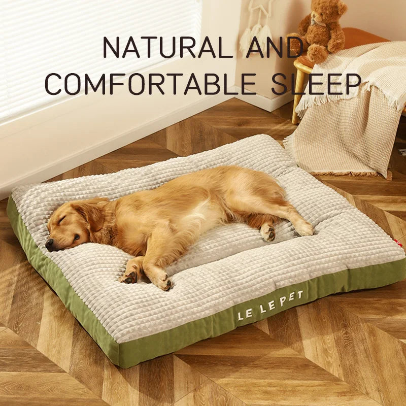 Matelas douillet pour chien vert