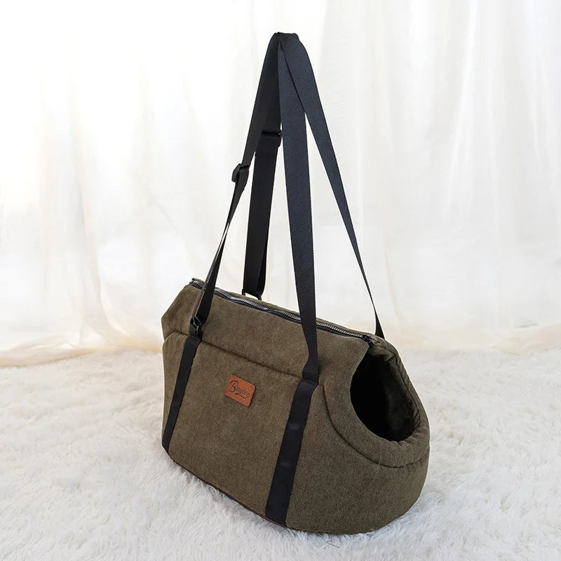 Sac de transport chaud pour chien et chat kaki