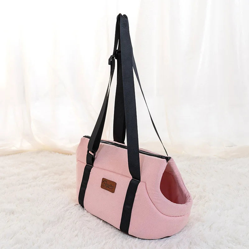 Sac de transport chaud pour chien et chat rose