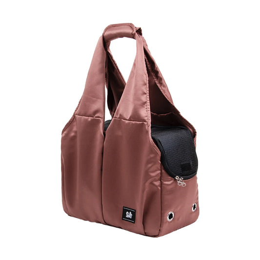 Sac de transport imperméable et pliable pour chaton et chiot marron 