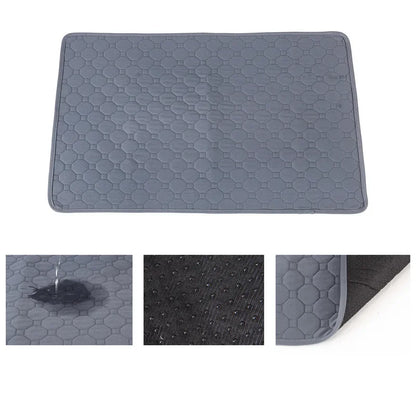 Tapis absorbant réutilisable pour chien gris