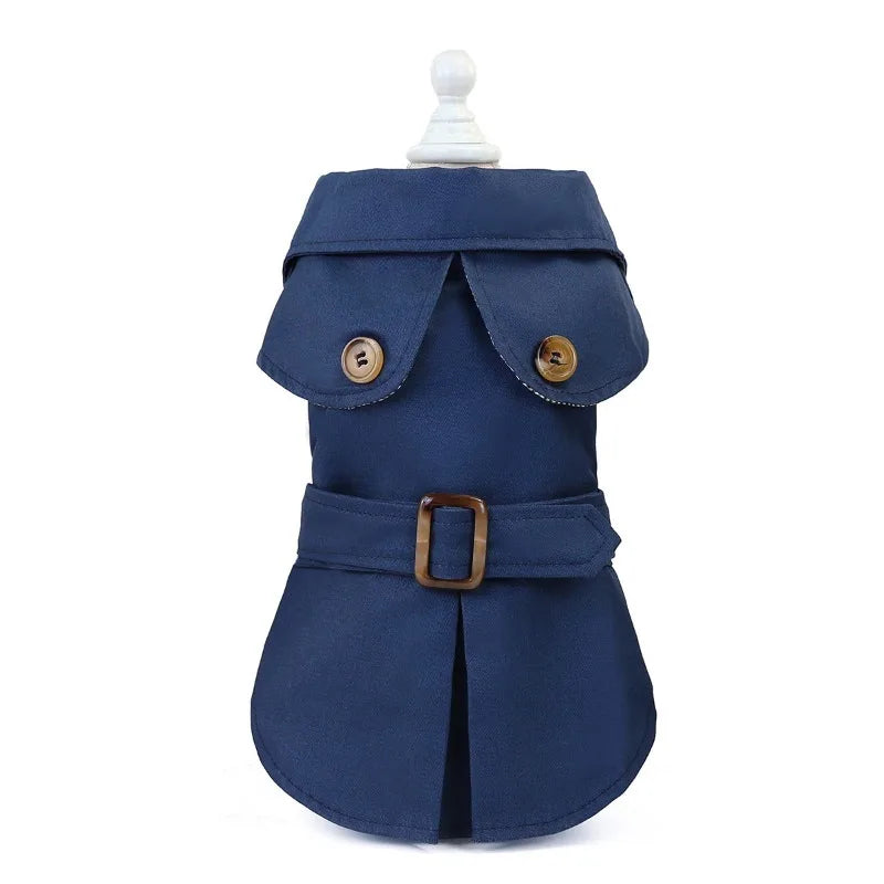 Trench imperméable pour chien bleu 